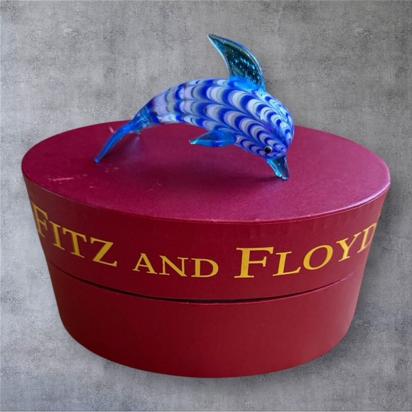 Fitz and Floyd Other - Fitz and Floyd Glass Menagerie Dolphin Figurine